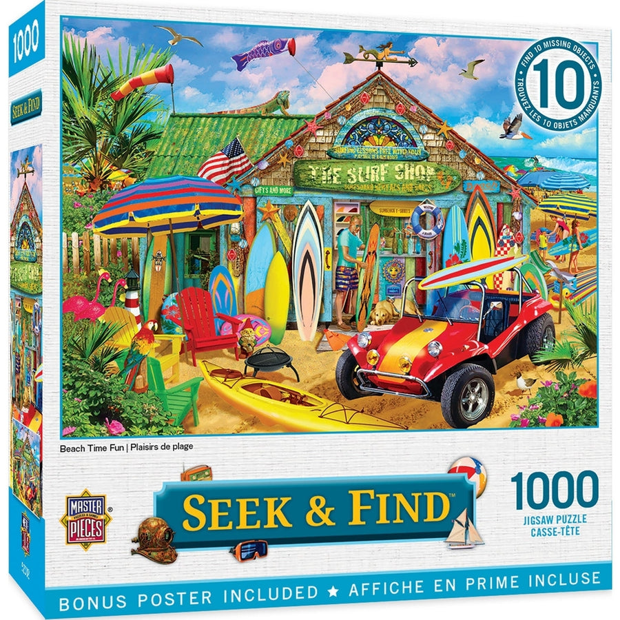 Seek and Find - Beach Time Fun 1000 Piece Jigsaw Puzzle Image 1