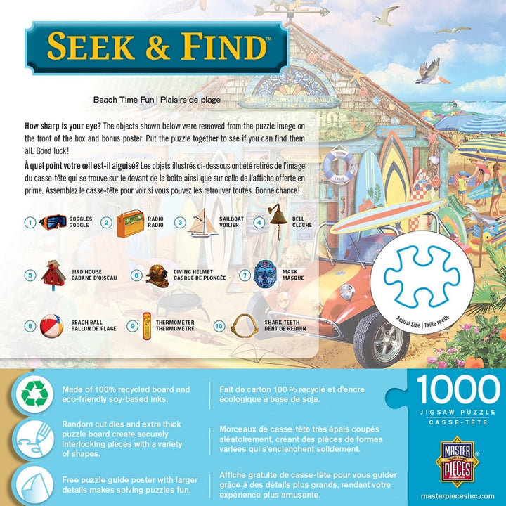 Seek and Find - Beach Time Fun 1000 Piece Jigsaw Puzzle Image 3