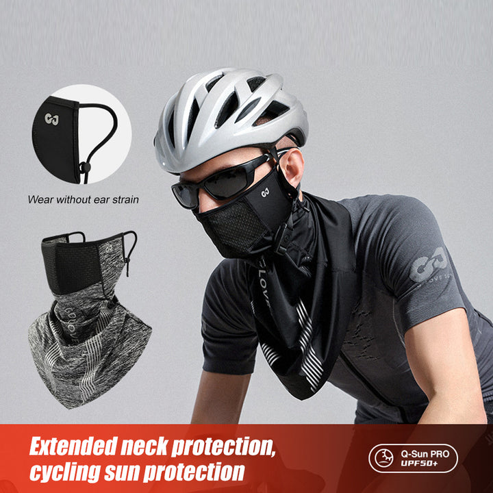 Cooling Cycling Mask Neck Gaiter with Ear Loops Breathable Ice Silk for Outdoors Image 2