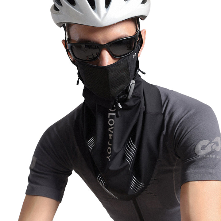 Cooling Cycling Mask Neck Gaiter with Ear Loops Breathable Ice Silk for Outdoors Image 3