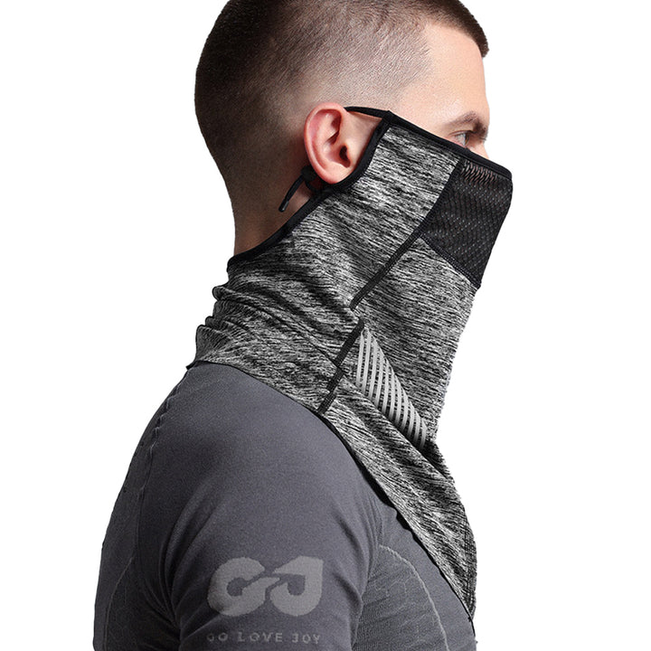 Cooling Cycling Mask Neck Gaiter with Ear Loops Breathable Ice Silk for Outdoors Image 4