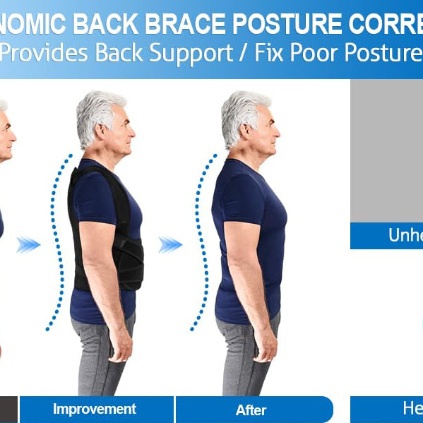 Back Brace Posture Corrector Adjustable Lumbar Support Mesh for Neck and Back Pain Image 6