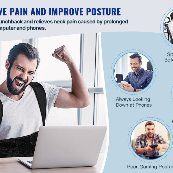 Back Brace Posture Corrector Adjustable Lumbar Support Mesh for Neck and Back Pain Image 8