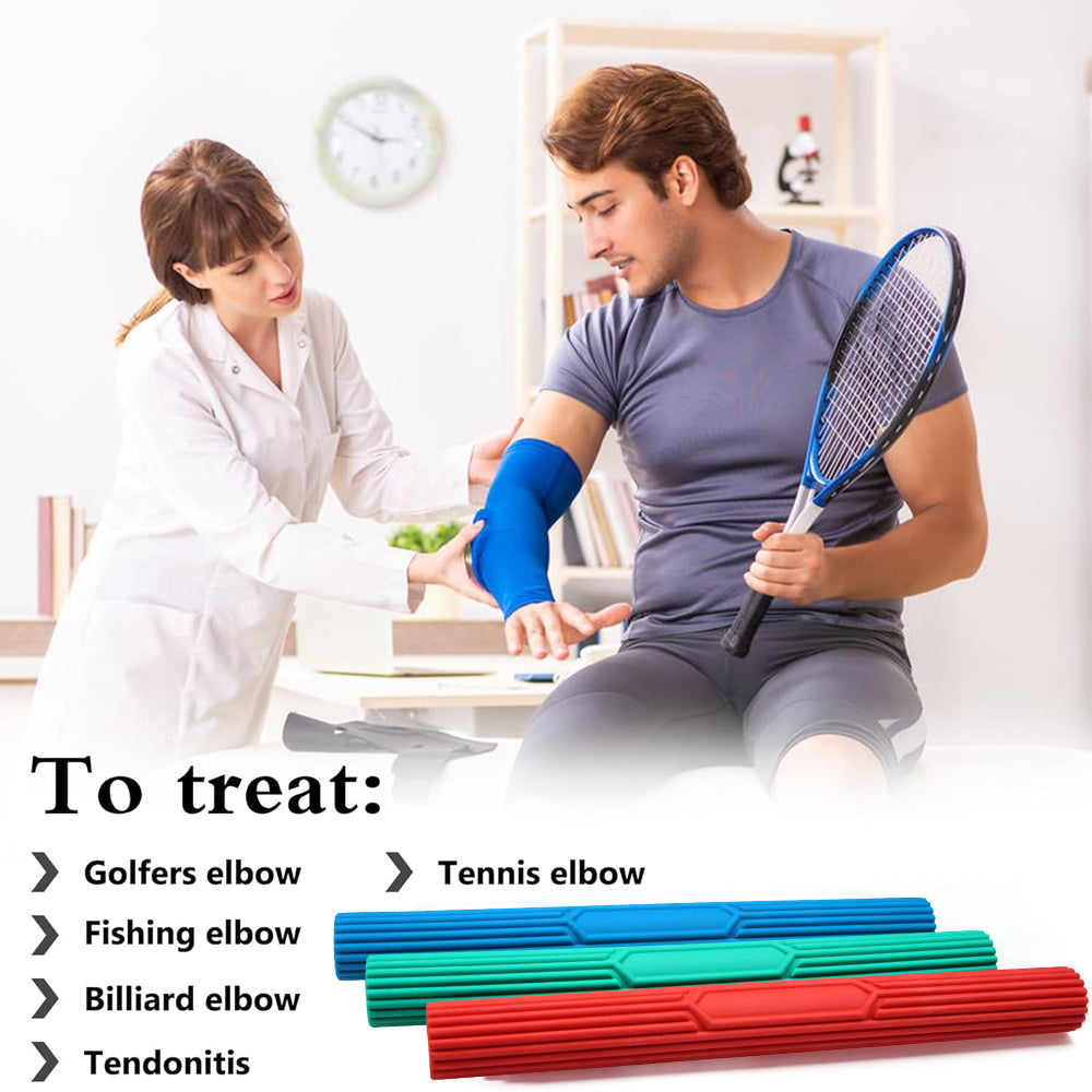 Flex Therapy Bar Strengthener for Tennis Elbow Resistance Training Different Levels Image 2