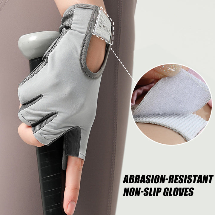 Fitness Gloves with Wrist Support Foam Padding Breathable Microfiber Gym Wear Image 4