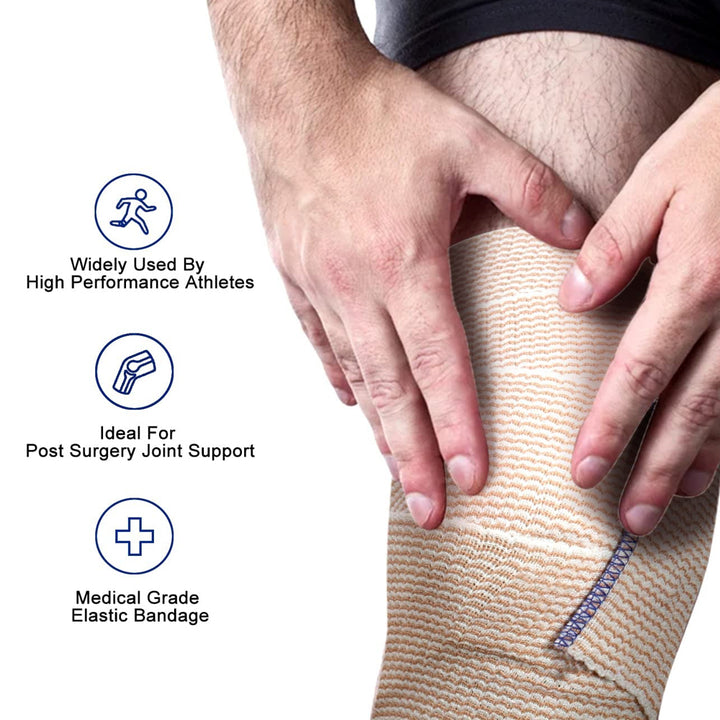 Premium Elastic Bandage Wrap 5-15cm Cotton Latex Free Compression Sports First Aid Image 7