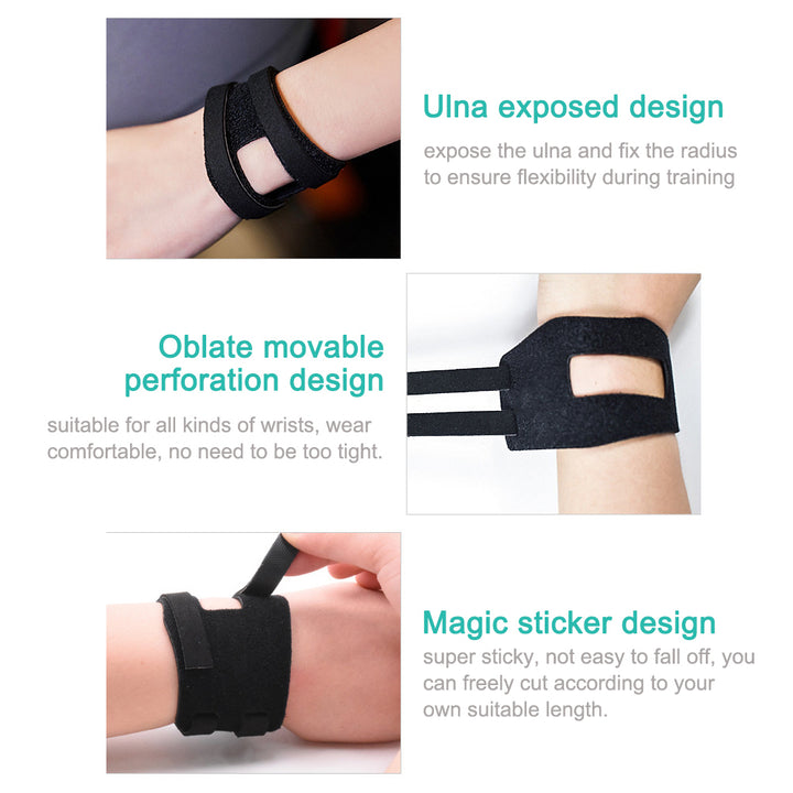 Adjustable Wrist Brace for TFCC Tear Ulnar Pain Black Size S M Polyester Image 7