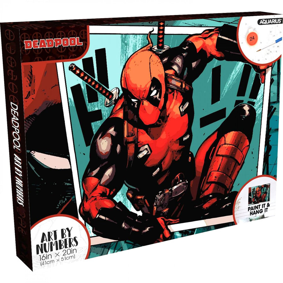 Deadpool Comic Panel 16" x 20" Art By Numbers Kit Image 1