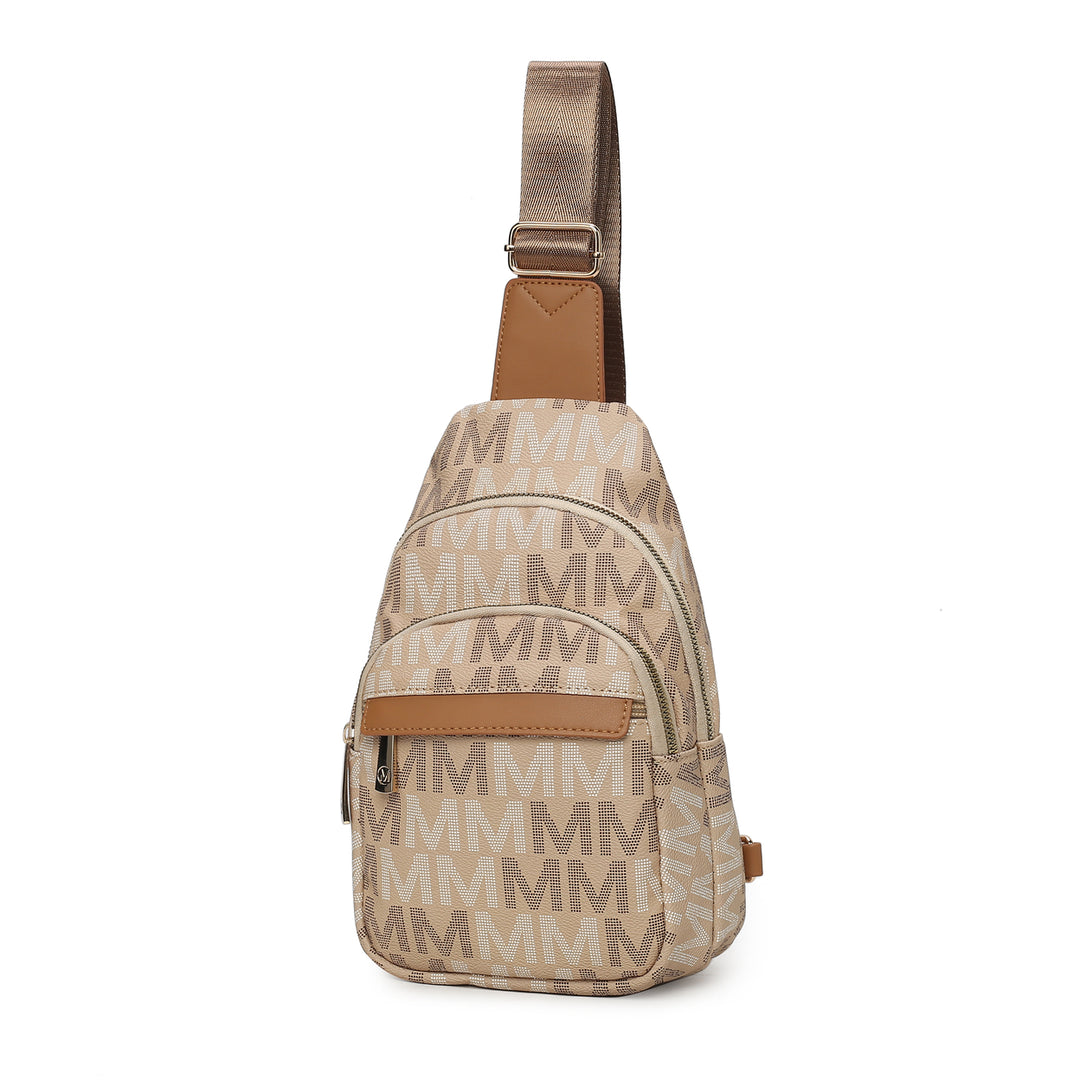 MKF Collection Helaena M logo Printed Vegan Leather Women Sling Bag by Mia K Image 2