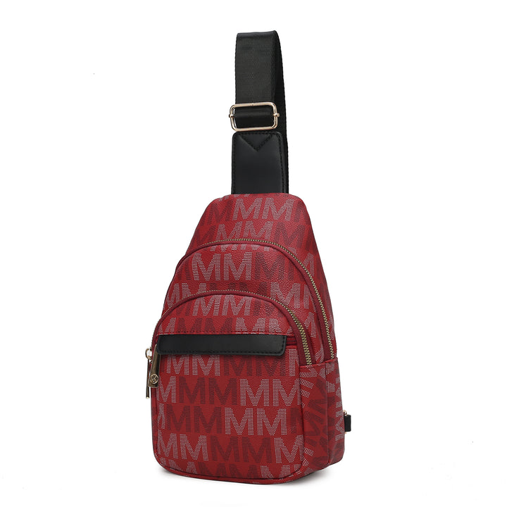 MKF Collection Helaena M logo Printed Vegan Leather Women Sling Bag by Mia K Image 4