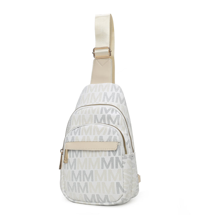 MKF Collection Helaena M logo Printed Vegan Leather Women Sling Bag by Mia K Image 11