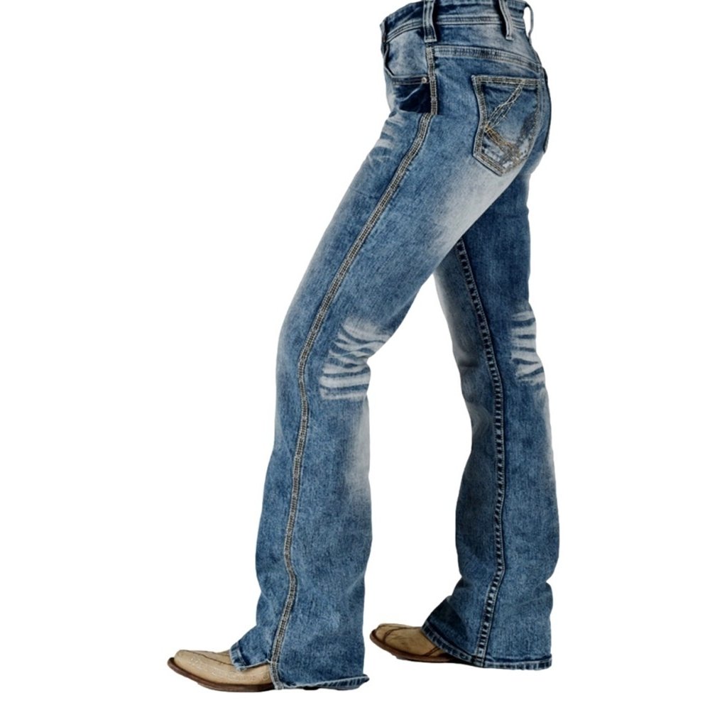 Cowgirl Tuff Western Jean Women Hot Shot III Bootcut Light Wash JHOTII Image 3