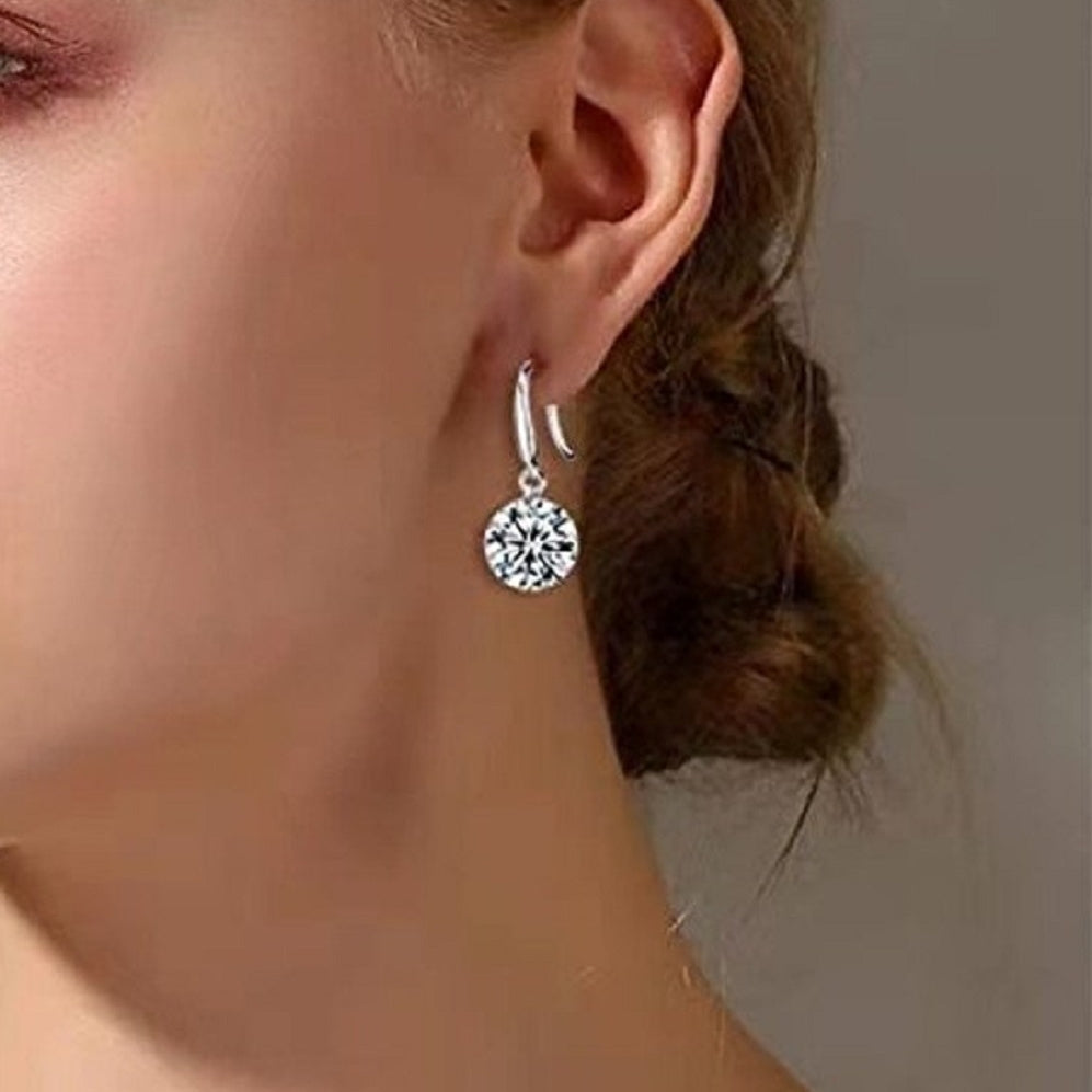 925 Sterling Silver Crystal Earrings Image 3