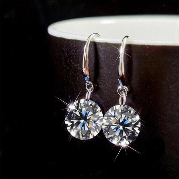 925 Sterling Silver Crystal Earrings Image 4