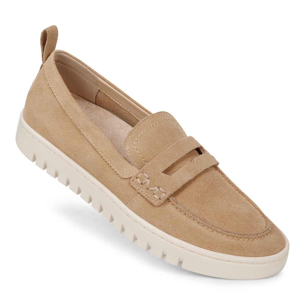 Vionic Uptown Loafer Womens Sand Suede Leather Model I6609L1200 Size Options Image 2