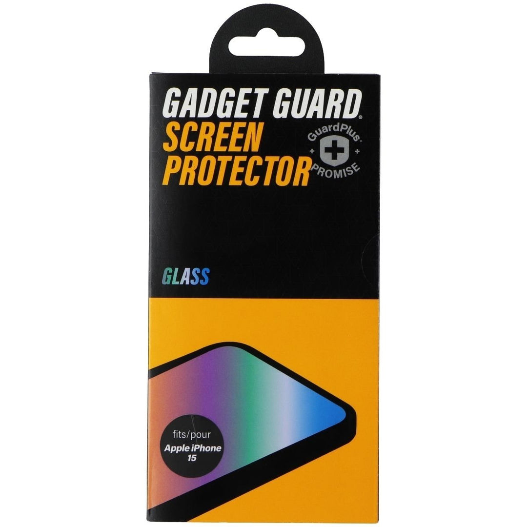 Gadget Guard - Glass Screen Protector for Apple iPhone 15 Smartphone - Clear Image 1