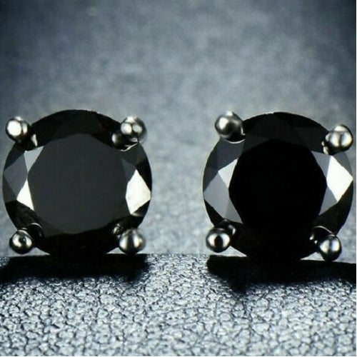 Solid Real 925 Sterling Silver Crystal CZ Stud Post Earrings Small Image 7