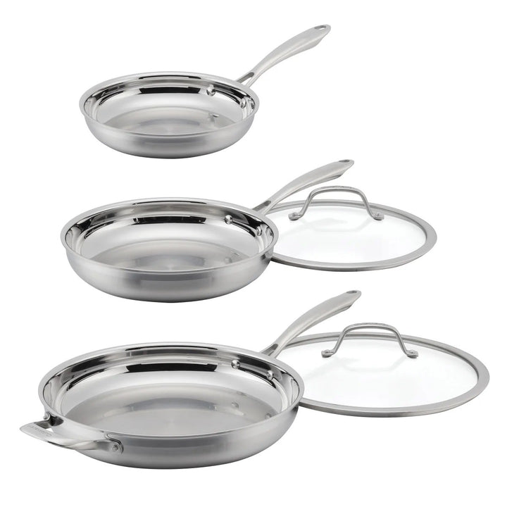 Cuisinart Tri-Ply Clad Stainless Steel 5 Piece Skillet Set Image 1