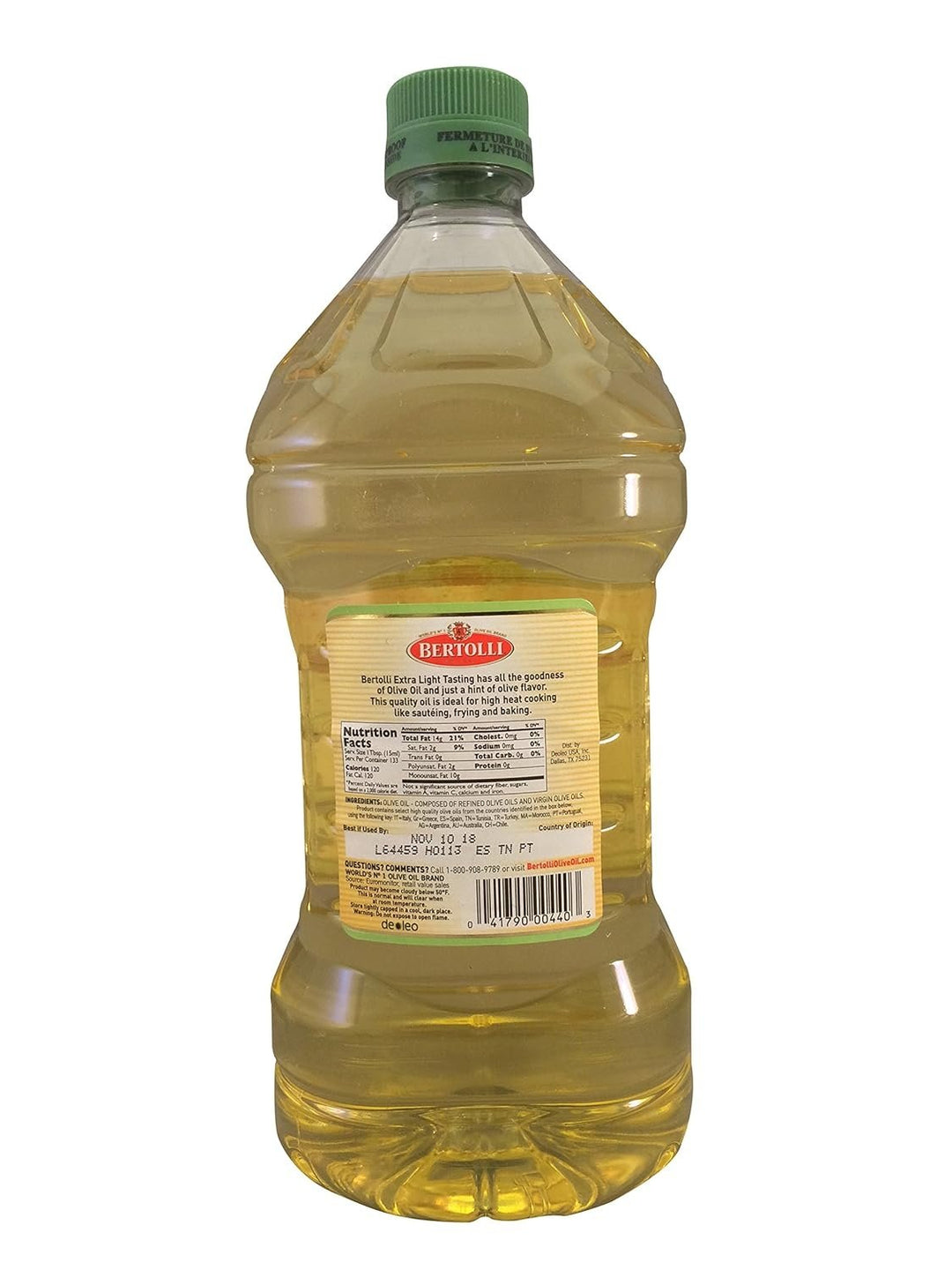 Bertolli Extra Light Olive Oil - 68 Ounce Image 2