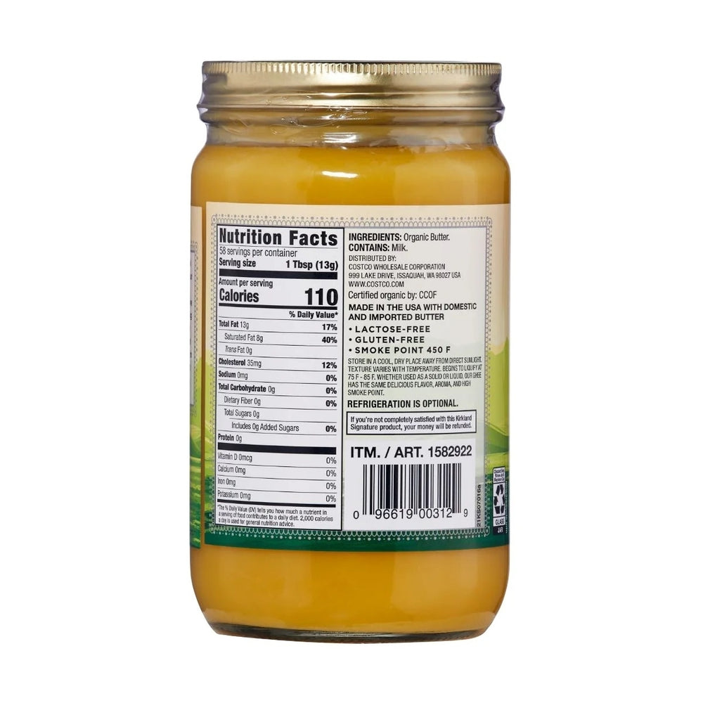 Kirkland Signature Organic Ghee Clarified Butter 27 Ounce Image 2