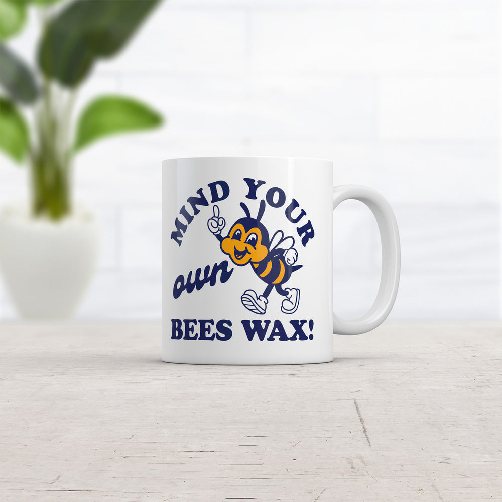 Mind Your Own Bees Wax Mug Funny Sarcastic Bumble Bee Graphic Cup-11oz Image 2