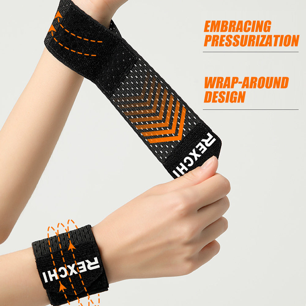 Adjustable Wrist Brace 2Pcs Fitness Support Straps for Tendonitis Carpal Tunnel Image 4