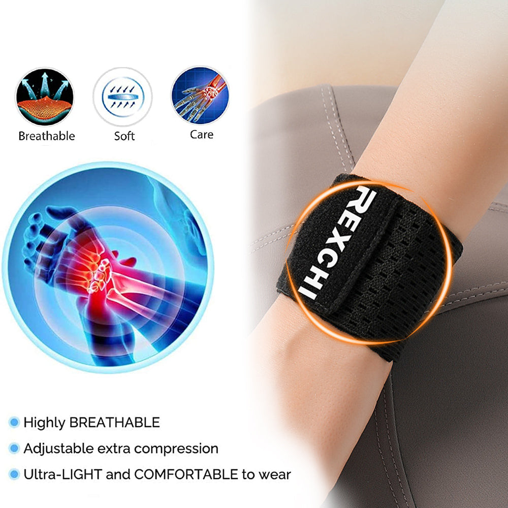 Adjustable Wrist Brace 2Pcs Fitness Support Straps for Tendonitis Carpal Tunnel Image 9