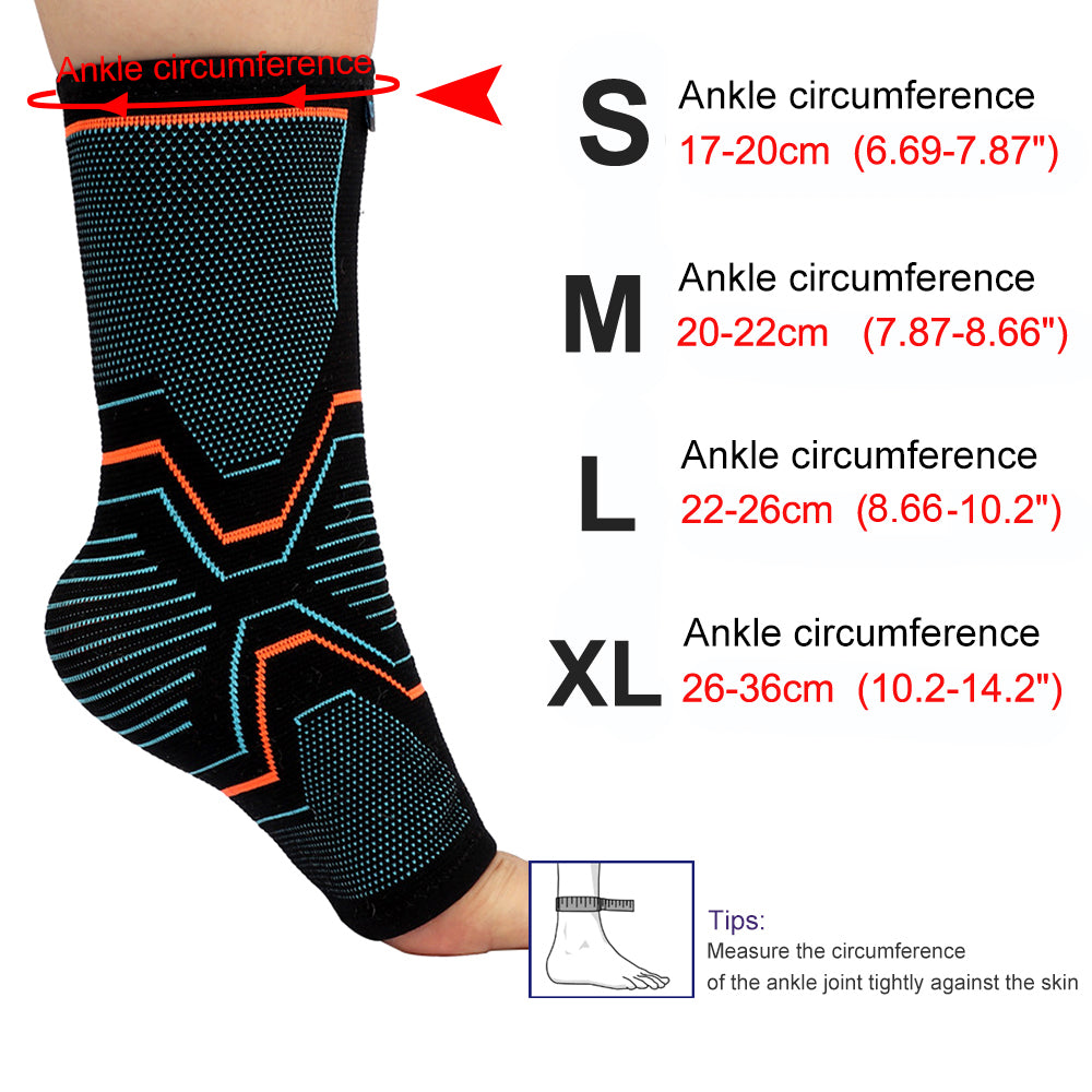 2Pcs Ankle Brace Compression Support Sleeve for Sports Running Size S-XL Image 7