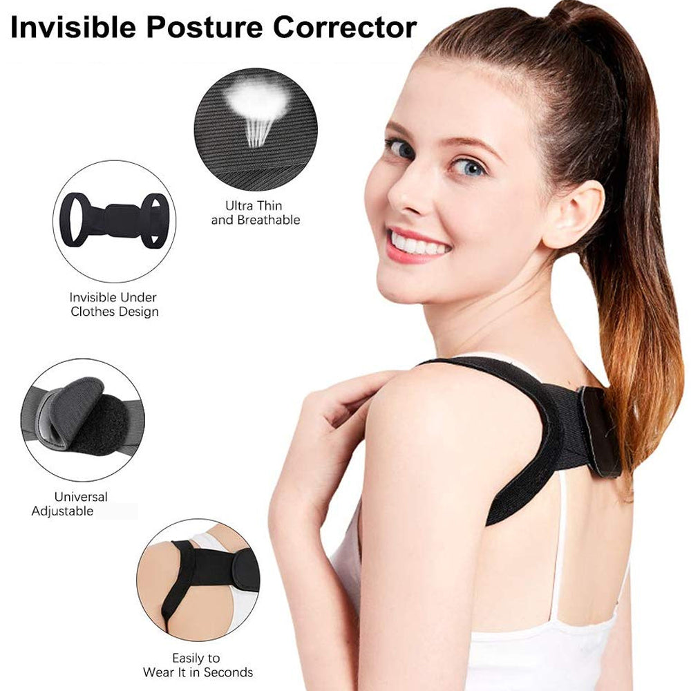 GOMOREON Back Posture Corrector Neoprene Support Adjustable Size for Men Women Image 2