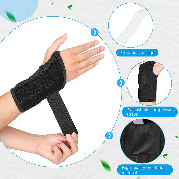 Carpal Tunnel Wrist Brace Splint for Men Women Black Gray Beige Sizes S M L XL Image 7