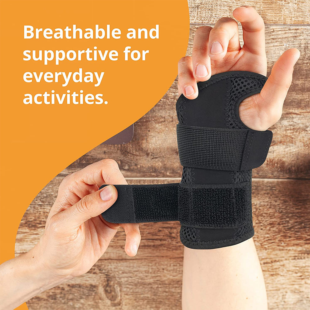 Carpal Tunnel Wrist Brace Splint for Men Women Black Gray Beige Sizes S M L XL Image 8