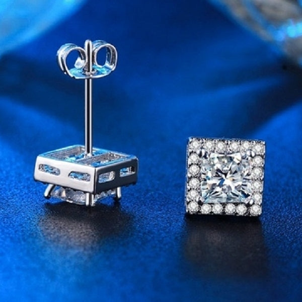 Princess Cut Luxury Stud Earrings Image 4