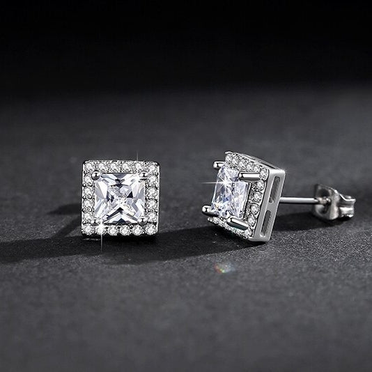 Princess Cut Luxury Stud Earrings Image 4