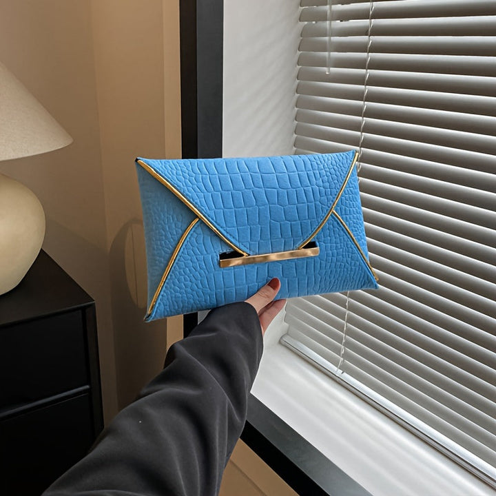 Chic Solid Color Envelope Clutch - Fashionable Womens Evening Purse with Polyester Lining Perfect for Weddings and Image 4