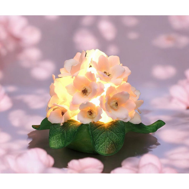 Ceramic Cherry Blossom Flowers Nightlight 4 Inch  Her Image 1