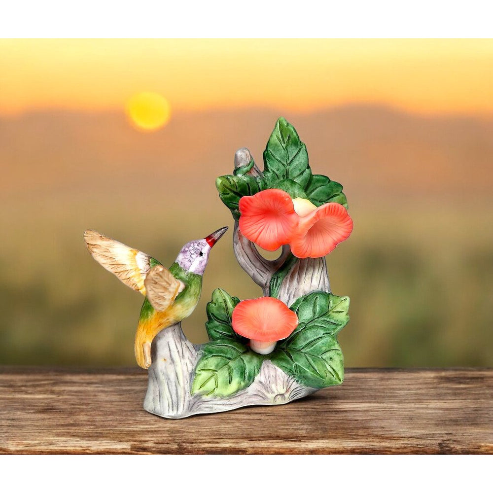 Ceramic Hummingbird Figurine 3" Hummingbird Decor Bird Watcher Image 2