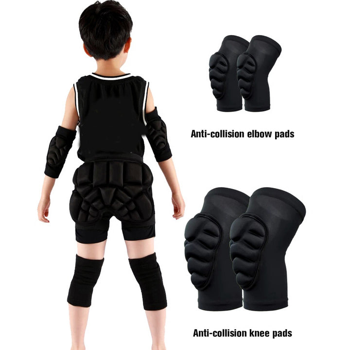 GOMOREON Knee Pads Elbow Sleeves Black Sponge Protective Size XXXS to M Sports Image 2