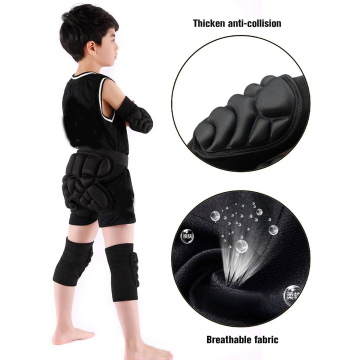 GOMOREON Knee Pads Elbow Sleeves Black Sponge Protective Size XXXS to M Sports Image 3