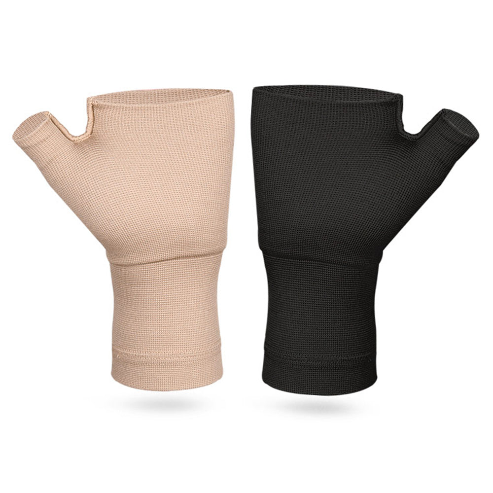 Compression Arthritis Gloves Unisex Support Sleeve Black Beige S M L XL Image 4