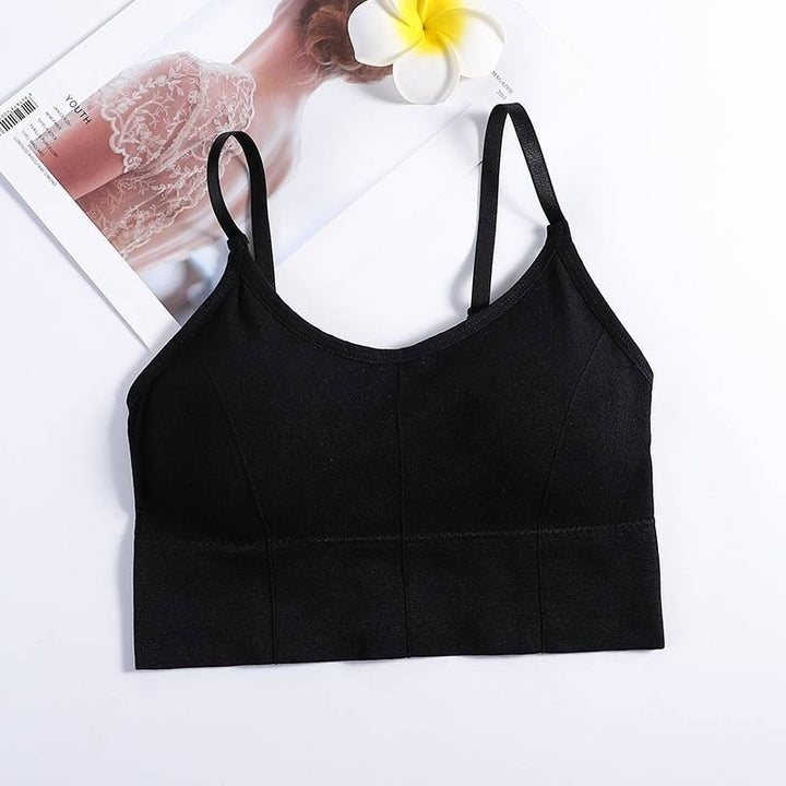 Seamless Backless Sports Bra Women Adjustable Strap Yoga Vest Padded 7 Colors Image 7