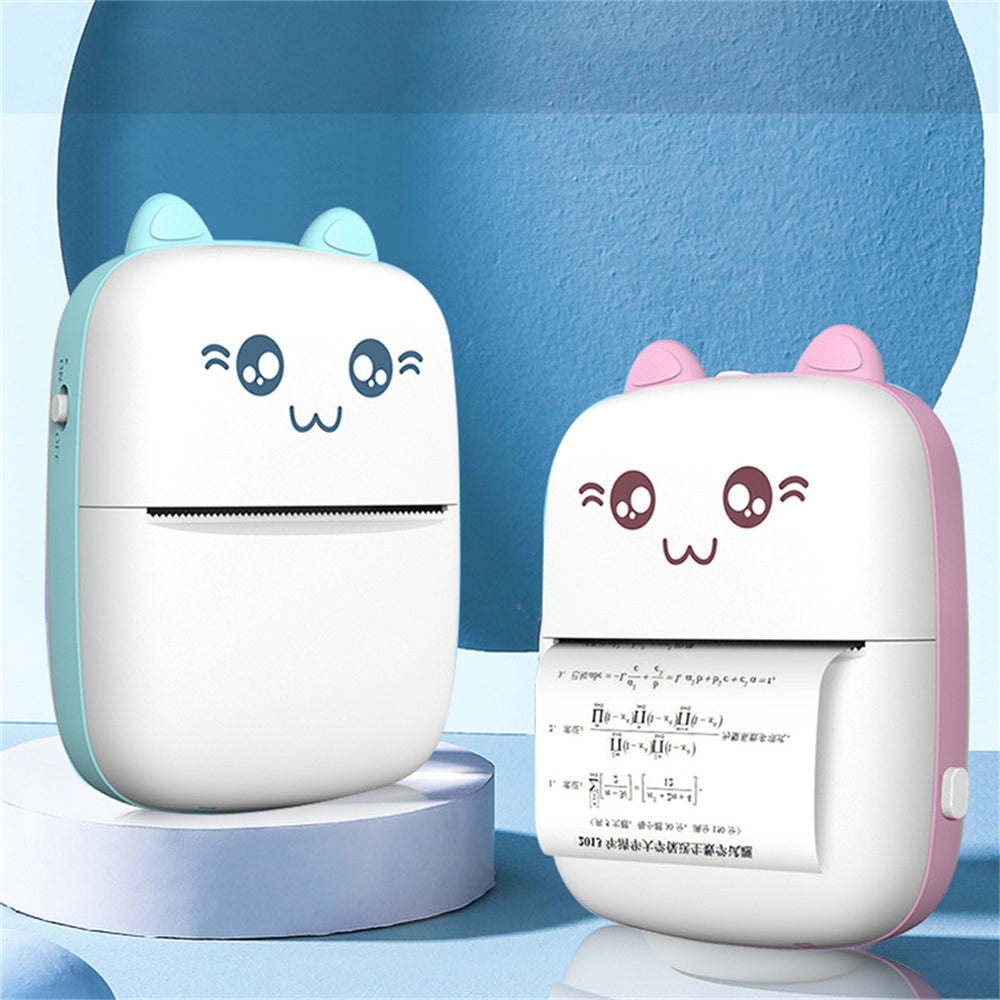 Mini Portable Thermal Printer 57mm Wireless BT 200dpi for Android iOS Pink Blue Image 3