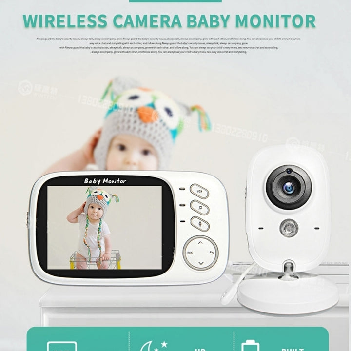 VB603 Video Baby Monitor 3.2 Inch LCD Wireless Night Vision Two Way Audio Image 4