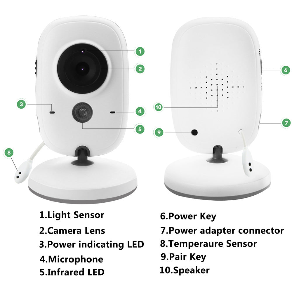 VB603 Video Baby Monitor 3.2 Inch LCD Wireless Night Vision Two Way Audio Image 6