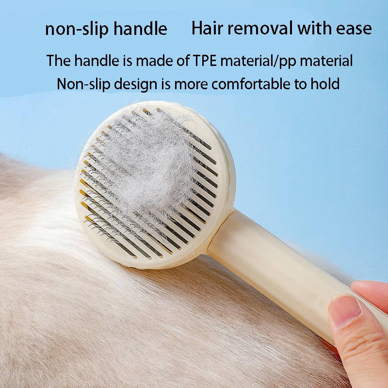 Self Cleaning Pet Hair Removal Comb Slicker Brush for Cats and Dogs Grooming Tool Image 4