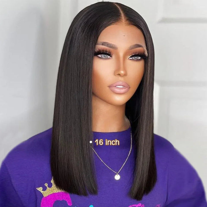 Burgundy HD Transparent Short Bob Human Hair Wigs Peruvian 99J Red Straight 13x6x1 Lace Front Wig For Women Pre Plucked Image 3