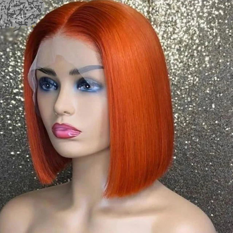 Burgundy HD Transparent Short Bob Human Hair Wigs Peruvian 99J Red Straight 13x6x1 Lace Front Wig For Women Pre Plucked Image 8