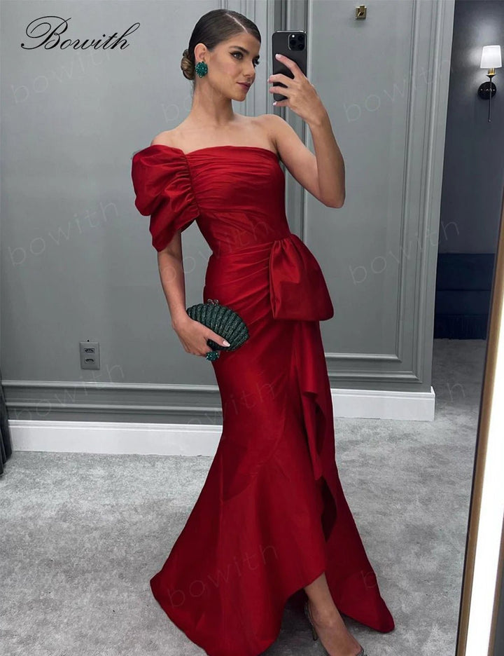 Bowith Luxurious Long Evening Dresses One Shoulder Party Elegant Dresses for Women Mermaid Evening Gown for Gala Party Image 1