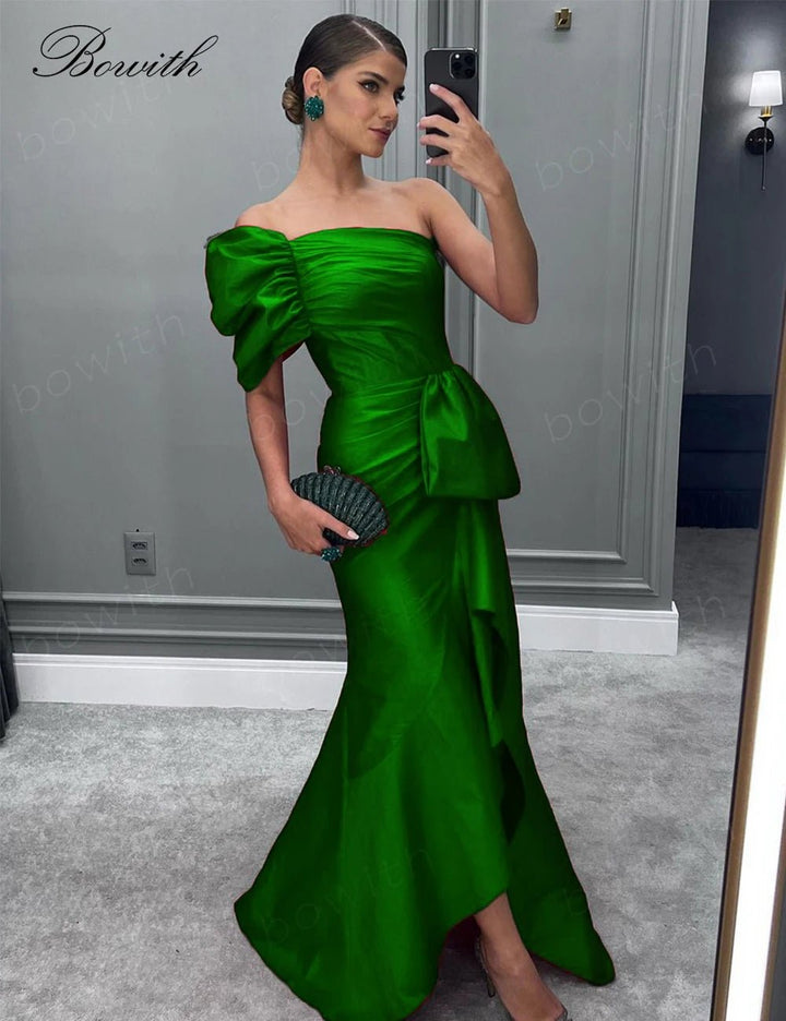 Bowith Luxurious Long Evening Dresses One Shoulder Party Elegant Dresses for Women Mermaid Evening Gown for Gala Party Image 3