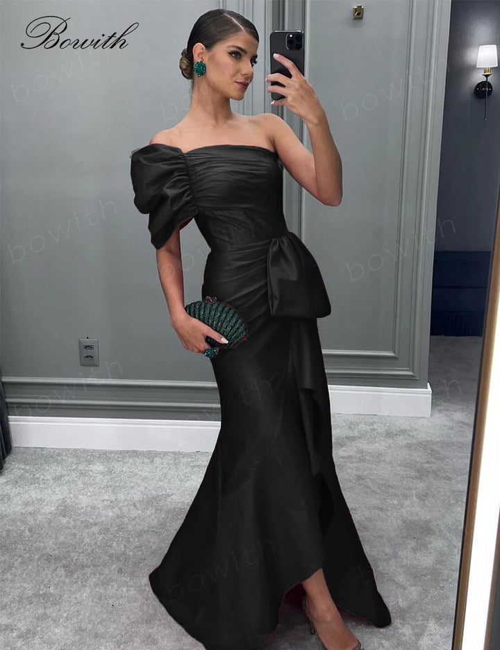 Bowith Luxurious Long Evening Dresses One Shoulder Party Elegant Dresses for Women Mermaid Evening Gown for Gala Party Image 4