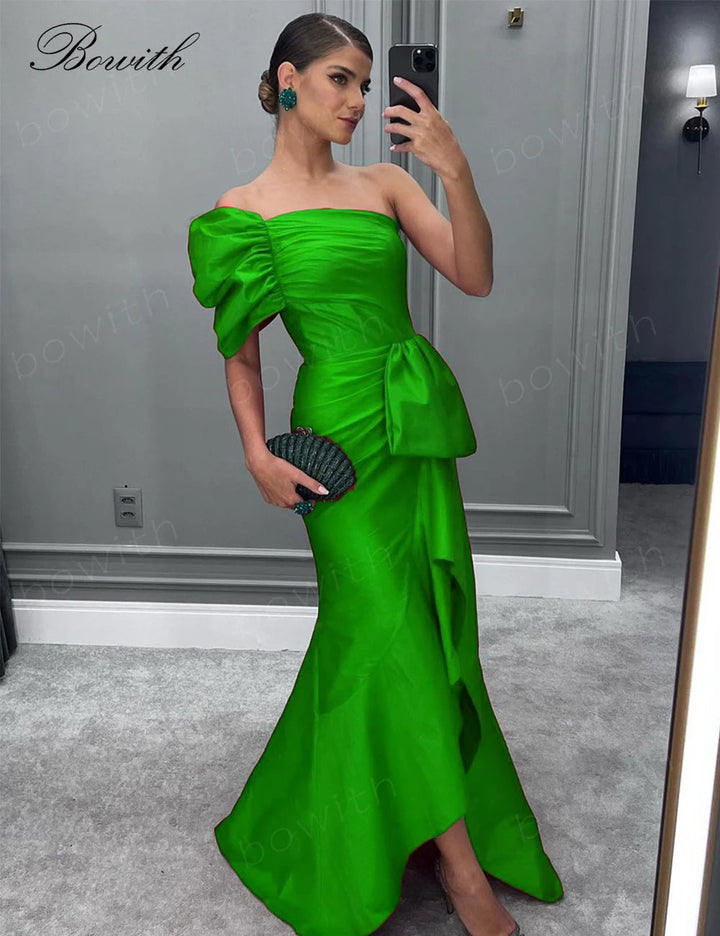 Bowith Luxurious Long Evening Dresses One Shoulder Party Elegant Dresses for Women Mermaid Evening Gown for Gala Party Image 4